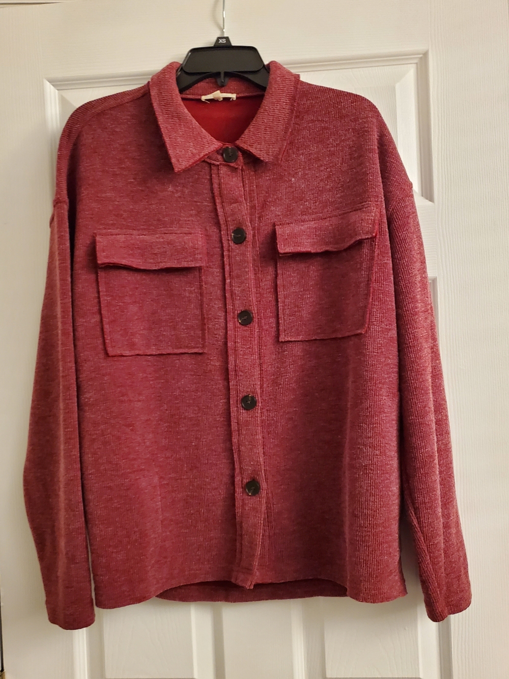 LA MIEL Women's Zip-Up Jacket in Deep Red M